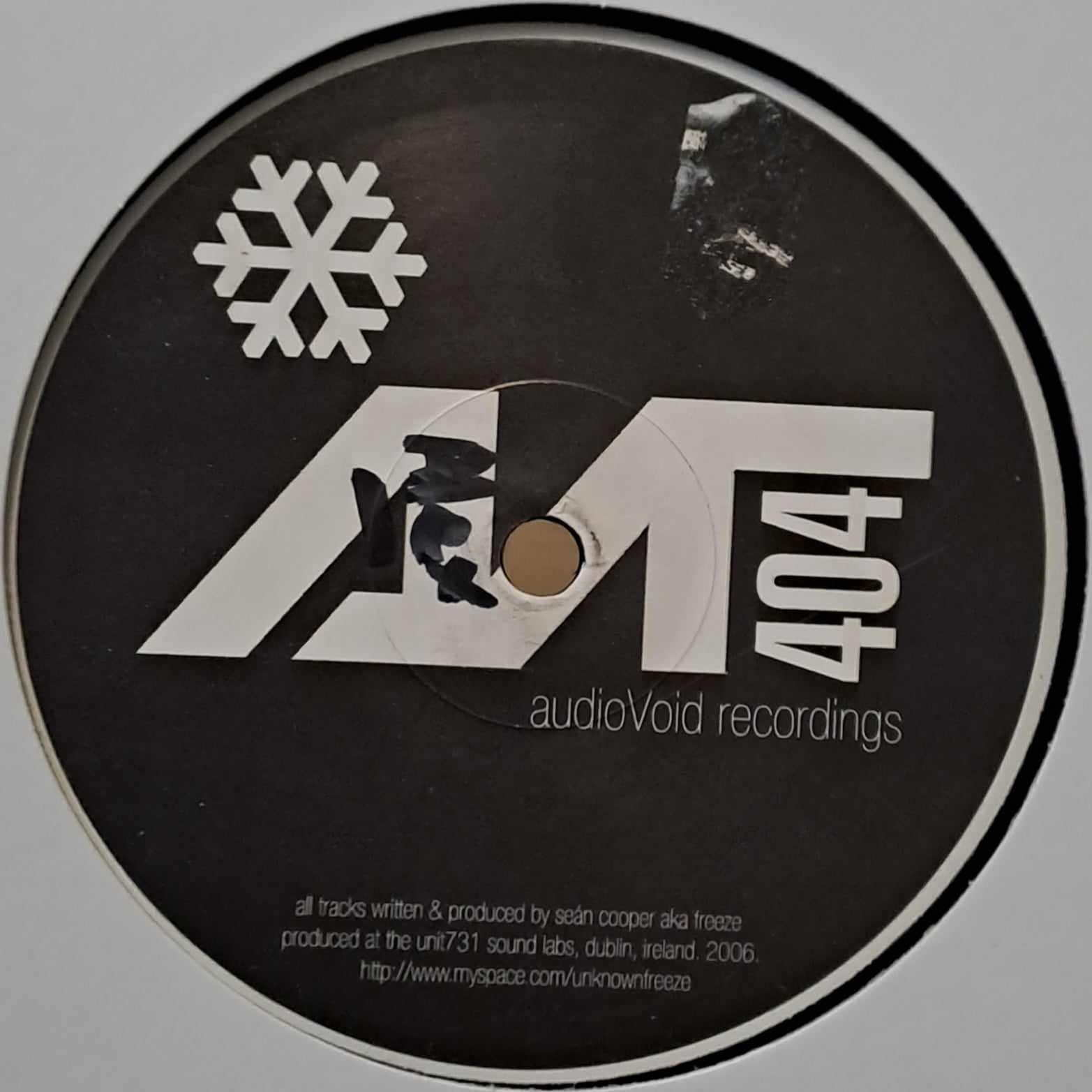 Audiovoid Recordings 404 - vinyle techno